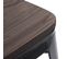 4x Tabouret De Bar Hwc-a73 Métal Design Industriel Noir