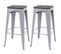 2x Tabouret De Bar Hwc-a73 Métal Design Industriel Gris