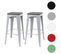 2x Tabouret De Bar Hwc-a73 Métal Design Industriel Gris