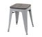 4x Tabouret Hwc-a73 Métal Style Industriel Gris