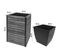 Set De 2 Bacs à Plantes Hwc-l23 Outdoor Acacia Bois Certifié Mvg Aluminium Brun