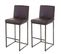 2x Tabouret De Bar Hwc-e71 Vintage Similicuir Marron