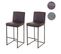 2x Tabouret De Bar Hwc-e71 Vintage Similicuir Marron