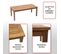 Table Lounge Hwc-e99 Bois Acacia Massif 100x50 Cm Brun