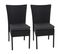 2x Fauteuil En Polyrotin Hwc-g19, Empilable ~ Noir, Coussin Gris Foncé