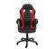 Chaise De Bureau Hwc-f59 Similicuir Noir Rouge