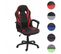 Chaise De Bureau Hwc-f59 Similicuir Noir Rouge