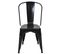 4x Chaise De Bistro Hwc-a73, Chaise Empilable, Métal, Design Industriel ~ Noir