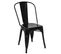 4x Chaise De Bistro Hwc-a73, Chaise Empilable, Métal, Design Industriel ~ Noir
