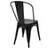 4x Chaise De Bistro Hwc-a73, Chaise Empilable, Métal, Design Industriel ~ Noir