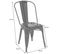 2x Chaise De Bistro Hwc-a73, Chaise Empilable, Métal, Design Industriel ~ Gris