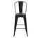 2x Tabouret De Bar Hwc-a73 Métal Design Industriel Noir