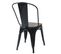 4x Chaise De Bistro Hwc-a73 Métal Design Industriel Noir