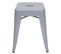 4x Tabouret Hwc-a73 En Métal, Design Industriel, Empilable ~ Gris