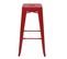 2x Tabouret De Bar Hwc-a73 Métal Design Industriel Rouge