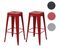 2x Tabouret De Bar Hwc-a73 Métal Design Industriel Rouge