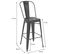 2x Tabouret De Bar Hwc-a73 Métal Design Industriel Noir