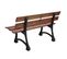 Banc De Jardin, Banquette En Bois, Hwc-f96, Fonte ~ 3 Places, 170cm Marron