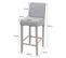 Tabouret De Bar Hwc-c33 Bois Noir Mat Pieds Foncés Similicuir