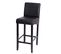 Tabouret De Bar Hwc-c33 Bois Noir Mat Pieds Foncés Similicuir