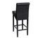 Tabouret De Bar Hwc-c33 Bois Noir Mat Pieds Foncés Similicuir