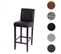 Tabouret De Bar Hwc-c33 Bois Noir Mat Pieds Foncés Similicuir