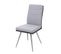 Lot De 6 Chaises De Salle à Manger Hwc-g54 Textile Similicuir Inox Brossé Gris