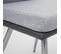 Lot De 6 Chaises De Salle à Manger Hwc-g54 Textile Similicuir Inox Brossé Gris