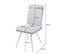 Lot De 6 Chaises De Salle à Manger Hwc-g54 Textile Similicuir Inox Brossé Gris