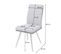 Lot De 6 Chaises De Salle à Manger Hwc-g54 Textile Similicuir Inox Brossé Gris