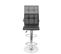 2x Tabouret De Bar Hwc-g87 Similicuir Noir Blanc Pied Chromé