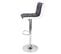 2x Tabouret De Bar Hwc-g87 Similicuir Noir Blanc Pied Chromé