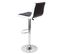 2x Tabouret De Bar Hwc-g87 Similicuir Noir Blanc Pied Chromé