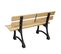 Banc De Jardin Hwc-f96, Banquette En Bois, Fonte ~ 2 Places, 125cm Marron Clair