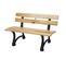 Banc De Jardin Hwc-f96, Banquette En Bois, Fonte ~ 2 Places, 125cm Marron Clair