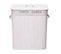 Panier à Linge Hwc-c21 Bambou 2 Compartiments 63x55x34cm 100l Blanc