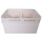 Panier à Linge Hwc-c21 Bambou 2 Compartiments 63x55x34cm 100l Blanc