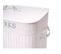 Panier à Linge Hwc-c21 Bambou 2 Compartiments 63x55x34cm 100l Blanc