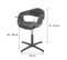 Lot De 6 Chaises De Salle à Manger Hwc-h46 Aspect Noyer Similicuir Noir