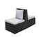 2x Fauteuil De Jardin En Polyrotin Hwc-g16, Gastronomie ~ Noir, Coussin Gris Clair