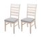 2x Chaise De Salle à Manger Hwc-g47 Tissu Bois Massif Châssis Clair Gris