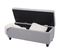 Coffre De Rangement Kriens, Banc, Tissu/textile, 45x114x45cm ~ Gris Clair