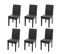 Lot De 6 Chaises De Salle à Manger Littau Similicuir, Gris Mat, Pieds Foncés