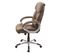 Chaise De Bureau Hwc-a71, Chaise Pivotante, Tissu ~ Imitation Daim, Brun