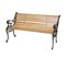 Banc De Jardin Hwc-f98, Banc Du Parc, Fonte, 2 Places, 125cm, 20kg ~ Marron Clair