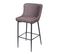 Tabouret De Bar Hwc-h79 Tissu Textile Gris Foncé