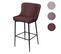 Tabouret De Bar Hwc-h79 Vintage Avec Repose Pied Tissu Textile Marron