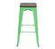 2x Tabouret De Bar Hwc-a73 Empilable Vert