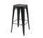 Tabouret De Bar Hwc-a73, Avec Siège En Bois, Métal, Style Industriel ~ Noir