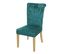 Chaise De Salle À  Manger Hwc-d22 Velours Riveté Vert Foncé Pieds Dorés